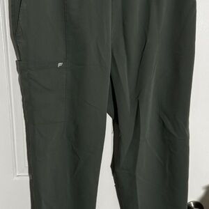 Fabletics Olive Green Scrub Pants with Side Utility Pocket